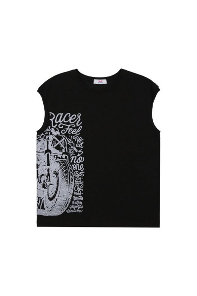 Майка из хлопка с трафаретной печатью и свободным силуэтом Bell Bimbo 180141 черный - фото 3