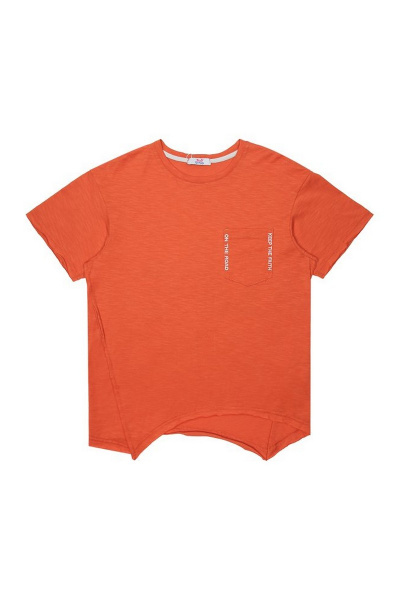 Майка из трикотажа с небрежным дизайном и вышивкой Bell Bimbo 180131 терракот - фото 3