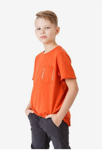 Майка из трикотажа с небрежным дизайном и вышивкой Bell Bimbo 180131 терракот - фото 1