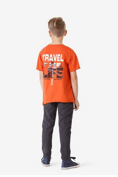 Майка из трикотажа с небрежным дизайном и вышивкой Bell Bimbo 180131 терракот - фото 2