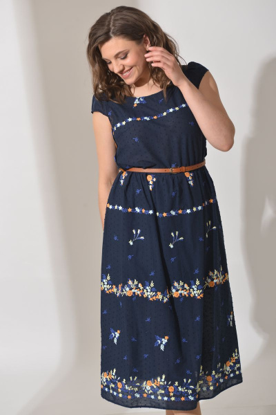 Платье Angelina 366 синий - фото 1