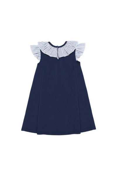 Платье летнее из трикотажа и хлопка, с вышивкой и бантиком Bell Bimbo 180349 т.синий - фото 2