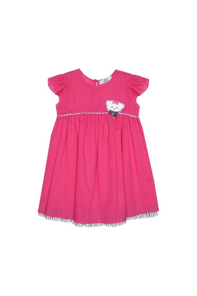 Платье летнее с рукавами из хлопка и текстиля, розовое Bell Bimbo 181308 фуксия - фото 1