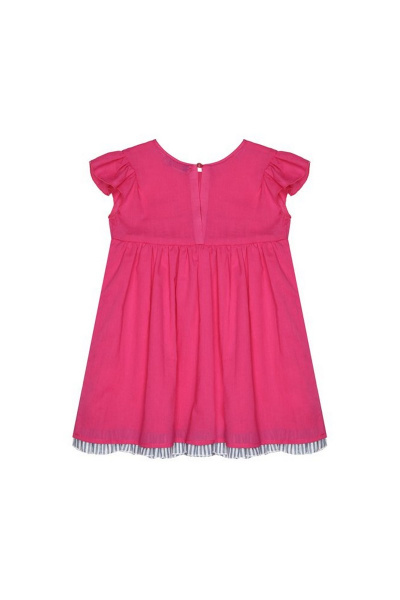 Платье летнее с рукавами из хлопка и текстиля, розовое Bell Bimbo 181308 фуксия - фото 2