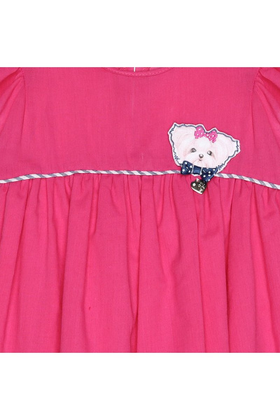 Платье летнее с рукавами из хлопка и текстиля, розовое Bell Bimbo 181308 фуксия - фото 3