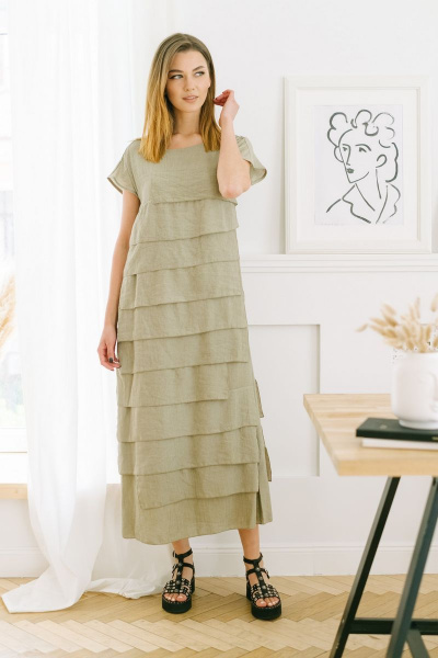 Платье Fantazia Mod 3425 хаки - фото 1