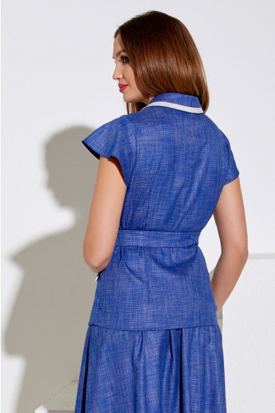 Жакет, юбка Lissana 4050 синий-джинс - фото 6