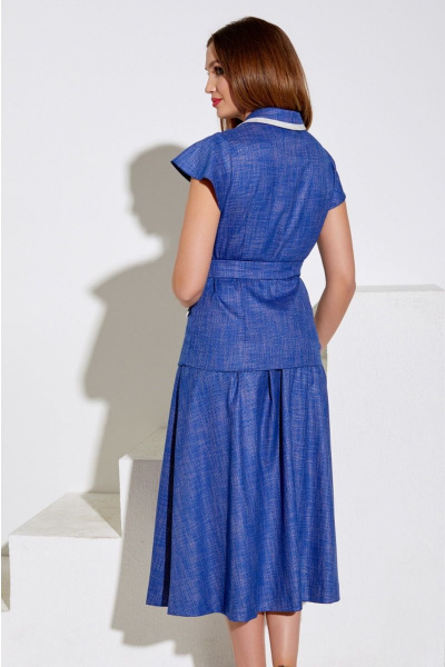 Жакет, юбка Lissana 4050 синий-джинс - фото 5