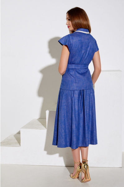 Жакет, юбка Lissana 4050 синий-джинс - фото 4