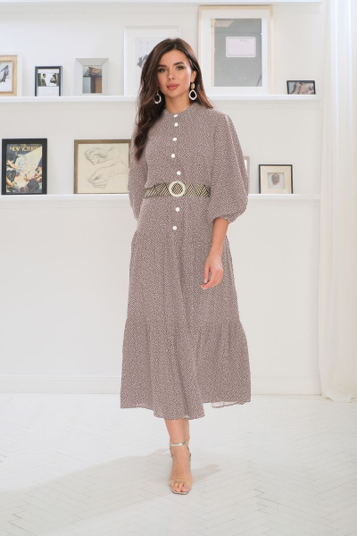 Платье LadisLine 1225 кофе - фото 1