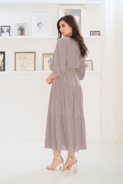 Платье LadisLine 1225 кофе - фото 3