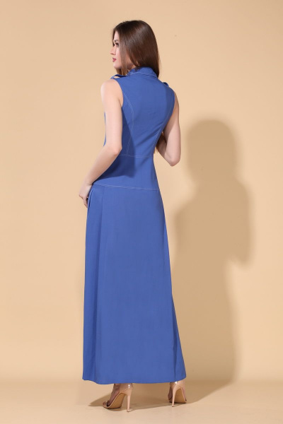 Платье из вискозы без рукавов с кокеткой и складками DOGGI 3651 - фото 2