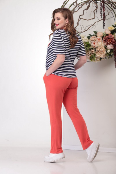 Брюки, футболка Michel chic 1170 коралл - фото 4