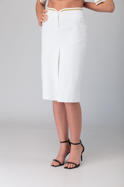 Блуза, юбка Anelli 631.1 белый-золото - фото 10