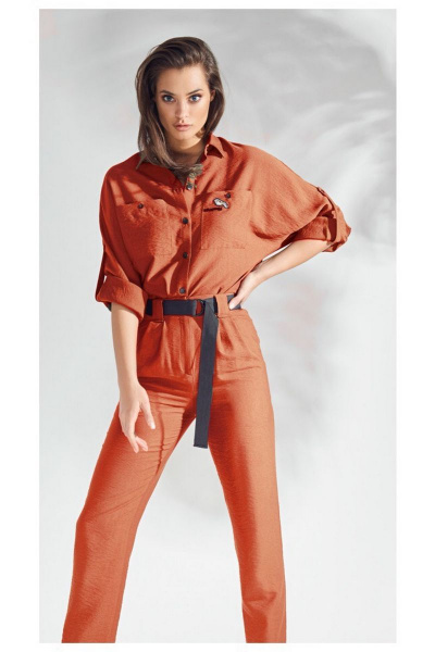 Блуза, брюки VLADINI 7042 терракот - фото 1