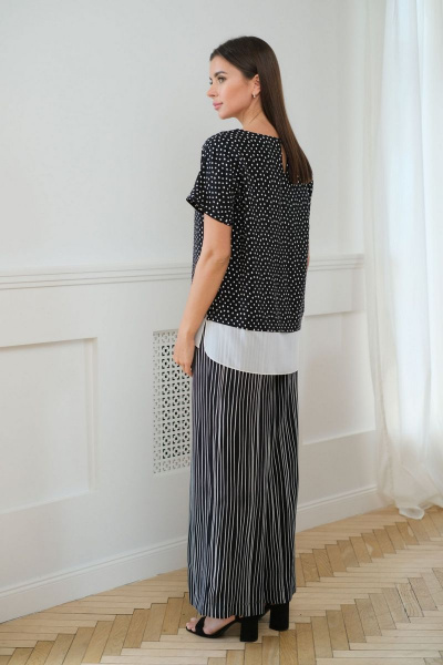 Блуза, брюки Faufilure С756 черный - фото 4