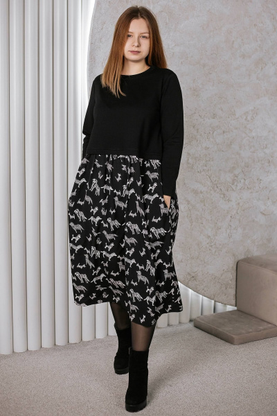 Нарядное повседневное платье с карманами и сборками BUNABOUTIQUE 2080 - фото 5