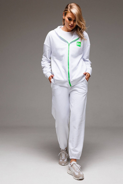Комплект костюма из брюк и худи с контрастной молнией GO F3031zp/01-01 - фото 1