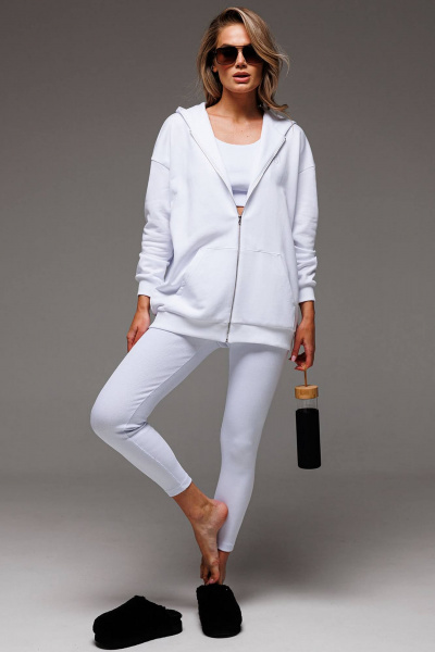 Худи оверсайз с двойным капюшоном и вышивкой-логотипом GO F4073/01-01 - фото 2