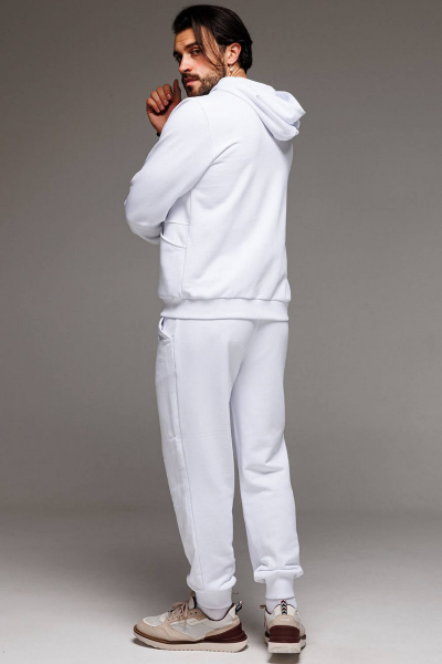 Костюм из хлопкового футера с контрастной молнией и брюками-джоггерами GO M3023zp/01-01 - фото 5