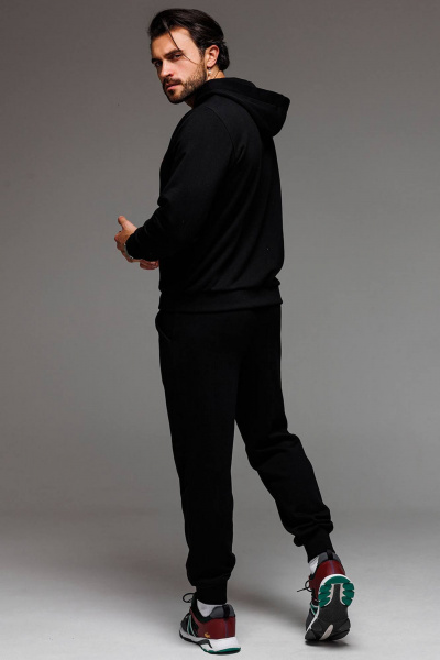 Мужской спортивный костюм из трикотажа: худи с вставками и брюки-джоггеры GO M3023zp/40-02 - фото 5