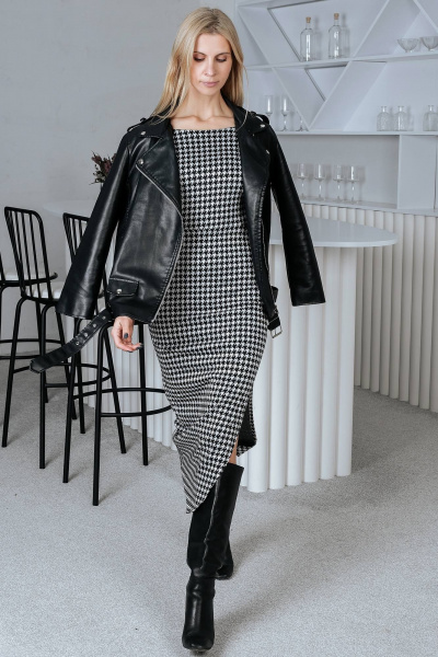 Платье прилегающего силуэта из плотной эластичной ткани с разрезами BUNABOUTIQUE 2079 - фото 8