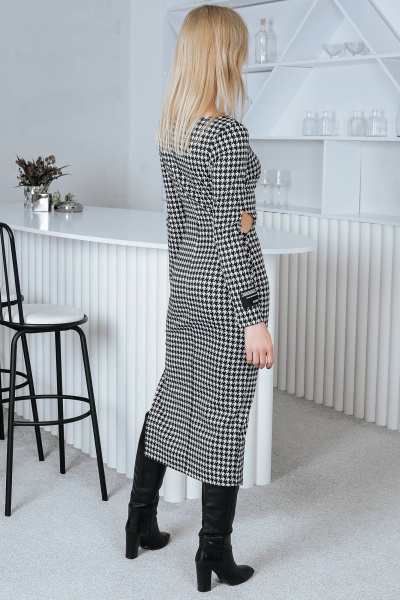 Платье прилегающего силуэта из плотной эластичной ткани с разрезами BUNABOUTIQUE 2079 - фото 4