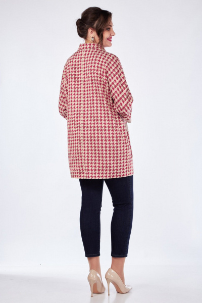 Блузон прямой с накладными карманами Matini 4.1626/1 красный+беж - фото 7