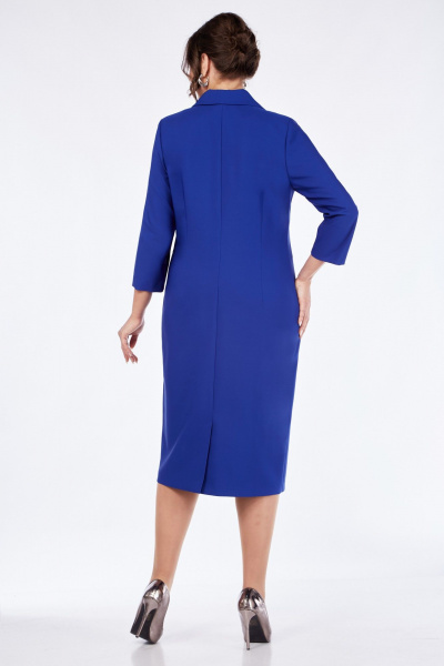 Платье в стиле жакета с двубортной застежкой в демисезон Matini 3.1677 василек - фото 9