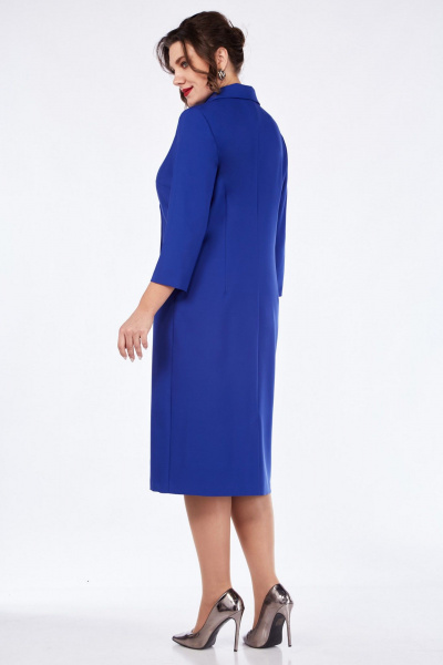 Платье в стиле жакета с двубортной застежкой в демисезон Matini 3.1677 василек - фото 8