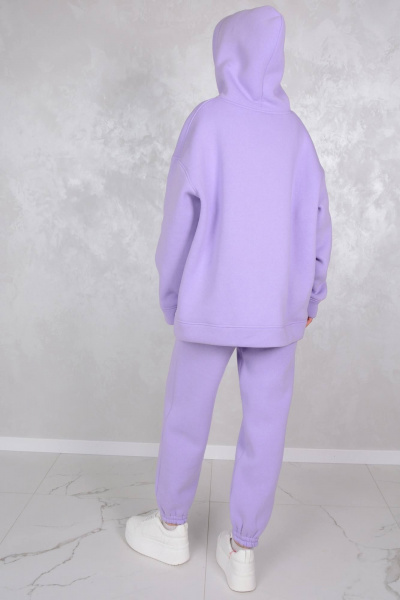 Брюки и свитшот костюм из трикотажа с начесом Patriciа 01-5720 сиреневый - фото 4