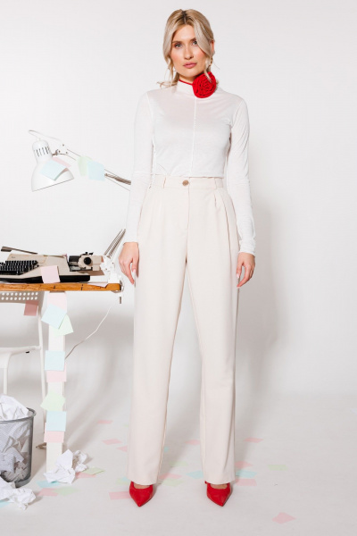 Брюки KOKOdea 211960.2_бежевый - фото 3