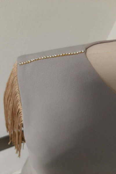 Платье выходное с бахромой по пройме S. Veles 3-114 - фото 4