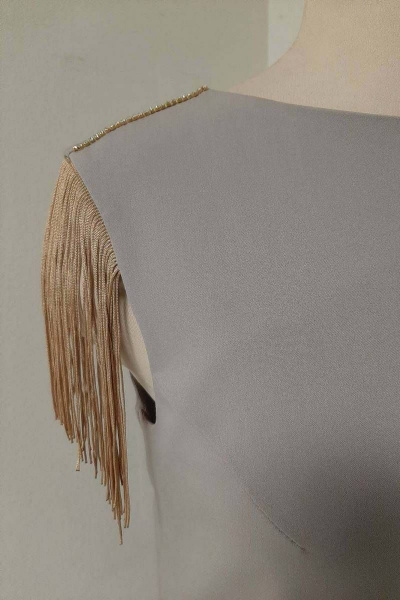 Платье выходное с бахромой по пройме S. Veles 3-114 - фото 3