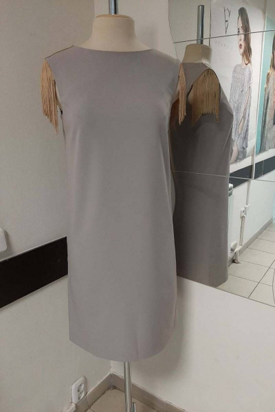 Платье выходное с бахромой по пройме S. Veles 3-114 - фото 2