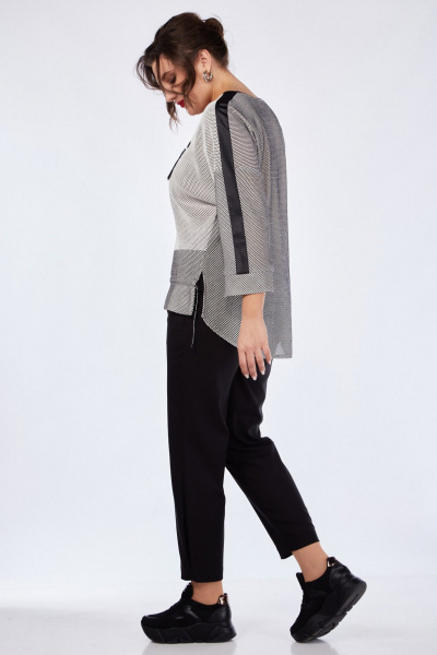 Блуза и брюки из текстиля и хлопка в стильный образ Matini 1.1697 - фото 19