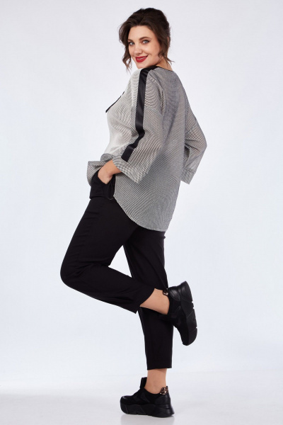 Блуза и брюки из текстиля и хлопка в стильный образ Matini 1.1697 - фото 18