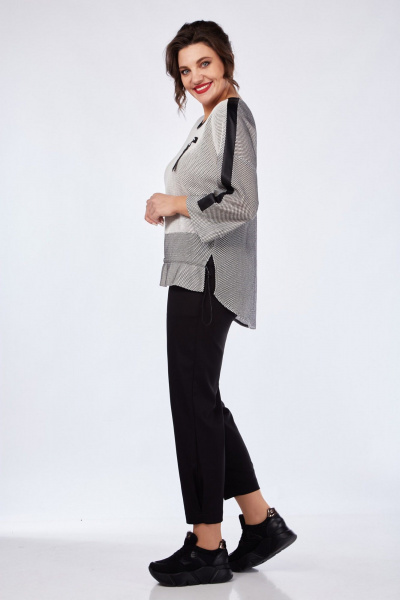 Блуза и брюки из текстиля и хлопка в стильный образ Matini 1.1697 - фото 16
