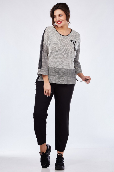 Блуза и брюки из текстиля и хлопка в стильный образ Matini 1.1697 - фото 15