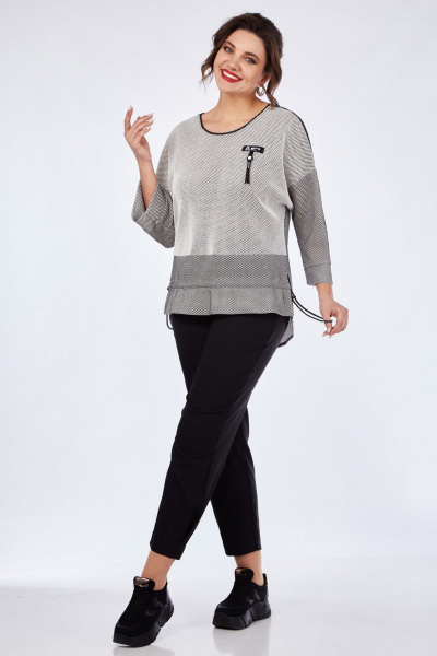 Блуза и брюки из текстиля и хлопка в стильный образ Matini 1.1697 - фото 14