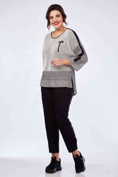 Блуза и брюки из текстиля и хлопка в стильный образ Matini 1.1697 - фото 13