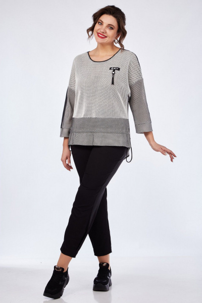 Блуза и брюки из текстиля и хлопка в стильный образ Matini 1.1697 - фото 12