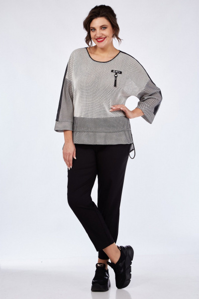 Блуза и брюки из текстиля и хлопка в стильный образ Matini 1.1697 - фото 11
