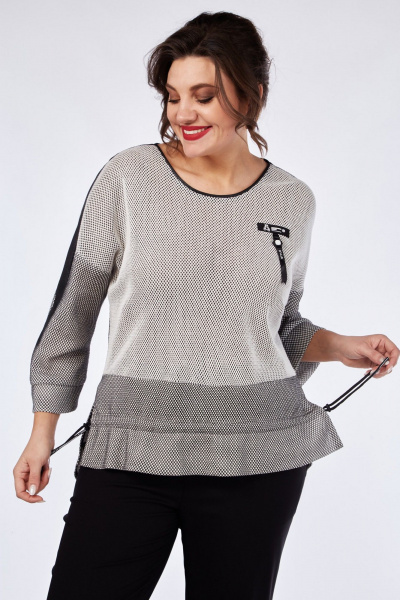 Блуза и брюки из текстиля и хлопка в стильный образ Matini 1.1697 - фото 4