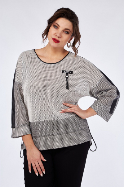 Блуза и брюки из текстиля и хлопка в стильный образ Matini 1.1697 - фото 3