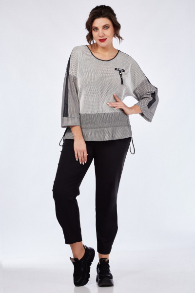 Блуза и брюки из текстиля и хлопка в стильный образ Matini 1.1697 - фото 1