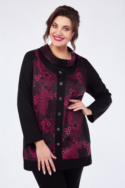 Джемпер женский трикотажный прямой без застежки Matini 4.727/1 фуксия - фото 13