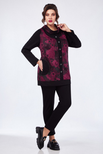 Джемпер женский трикотажный прямой без застежки Matini 4.727/1 фуксия - фото 12