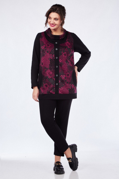 Джемпер женский трикотажный прямой без застежки Matini 4.727/1 фуксия - фото 10