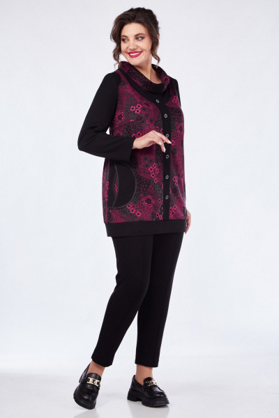 Джемпер женский трикотажный прямой без застежки Matini 4.727/1 фуксия - фото 9